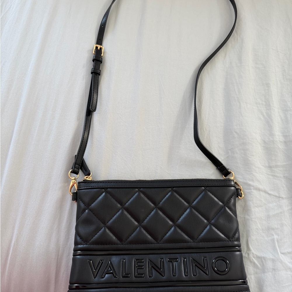 Mario Valentino Black Quilted Ada Crossbody Bag